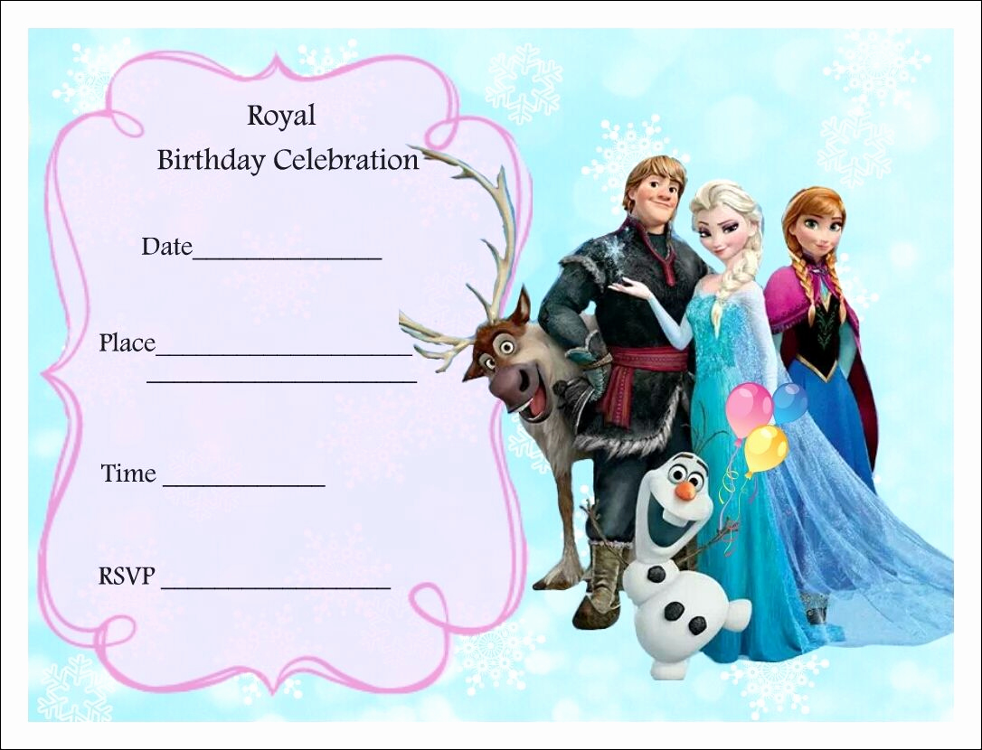 Free Frozen Invitation Template Lovely Free Frozen Party Invitations Frozen Party