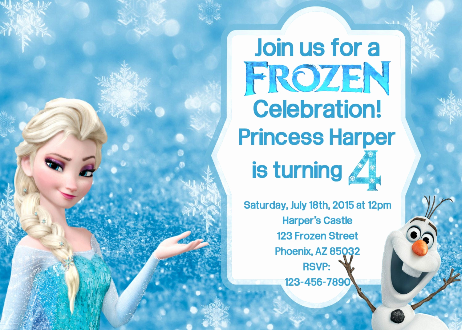 Free Frozen Invitation Template Luxury Frozen Birthday Invitation Frozen Birthday by