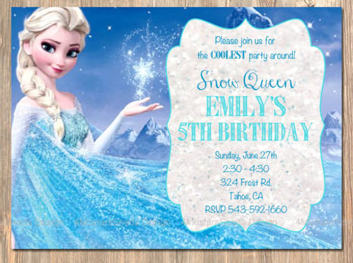 Free Frozen Invitation Template New 12 Frozen Birthday Invitation Psd Ai Vector Eps