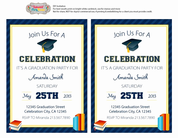 Free Grad Party Invitation Templates Best Of Free Graduation Party Printables From Unlimited Party