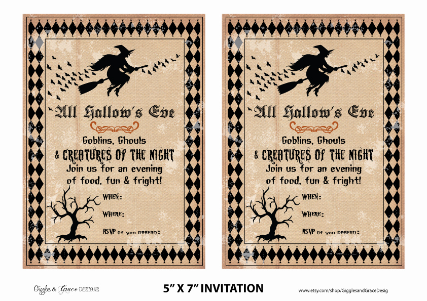 Free Halloween Invitation Templates Printable Elegant Free Halloween Party Printables From Giggles &amp; Grace