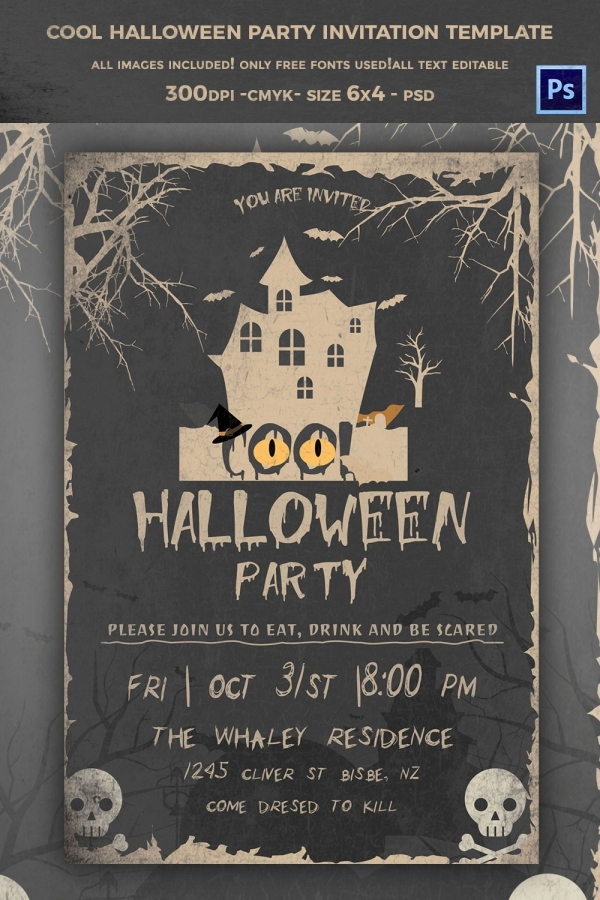 Free Halloween Invitation Templates Printable Inspirational 68 Halloween Templates Editable Psd Ai Eps format