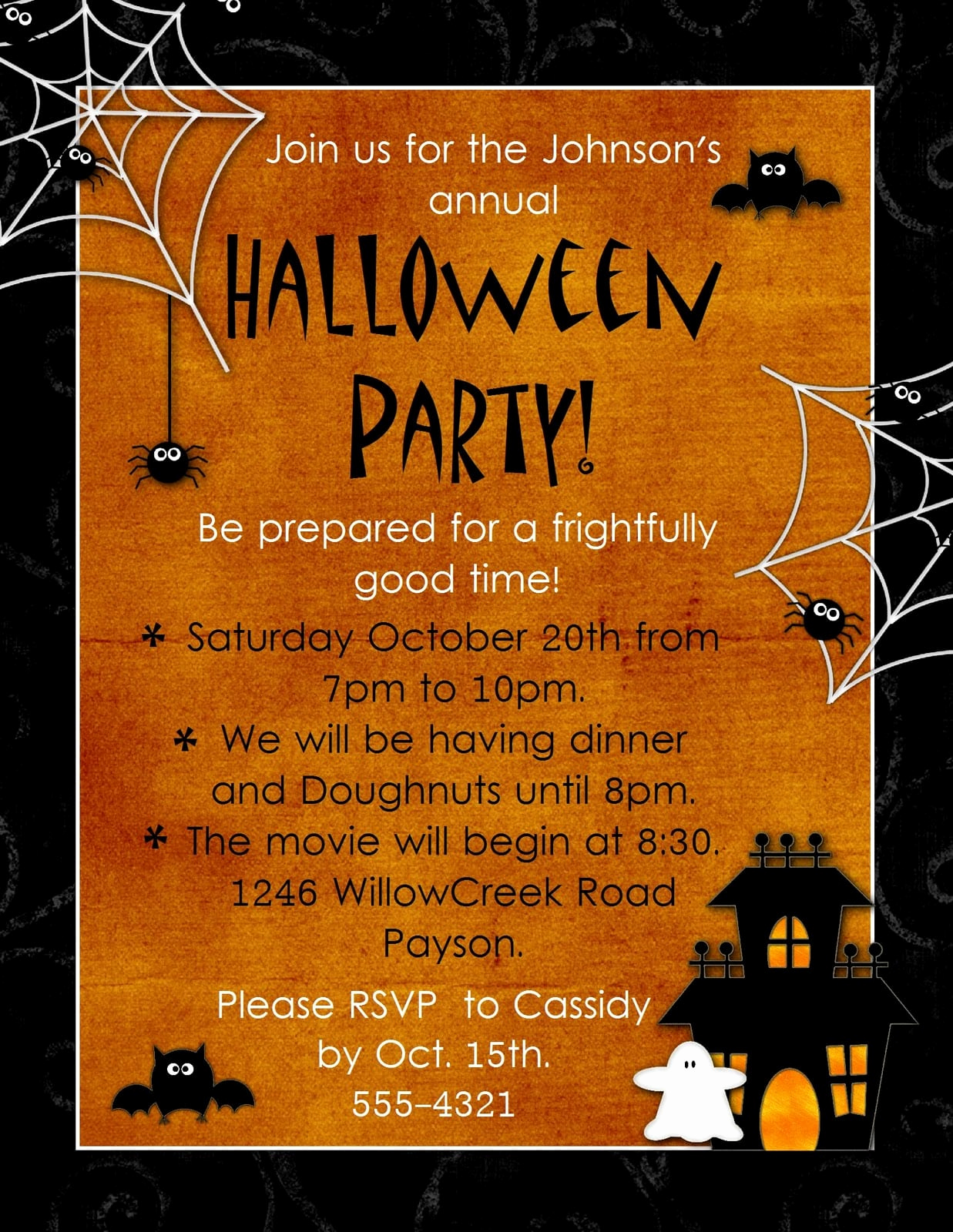 Free Halloween Invitation Templates Printable Lovely Halloween Invitation Template Free