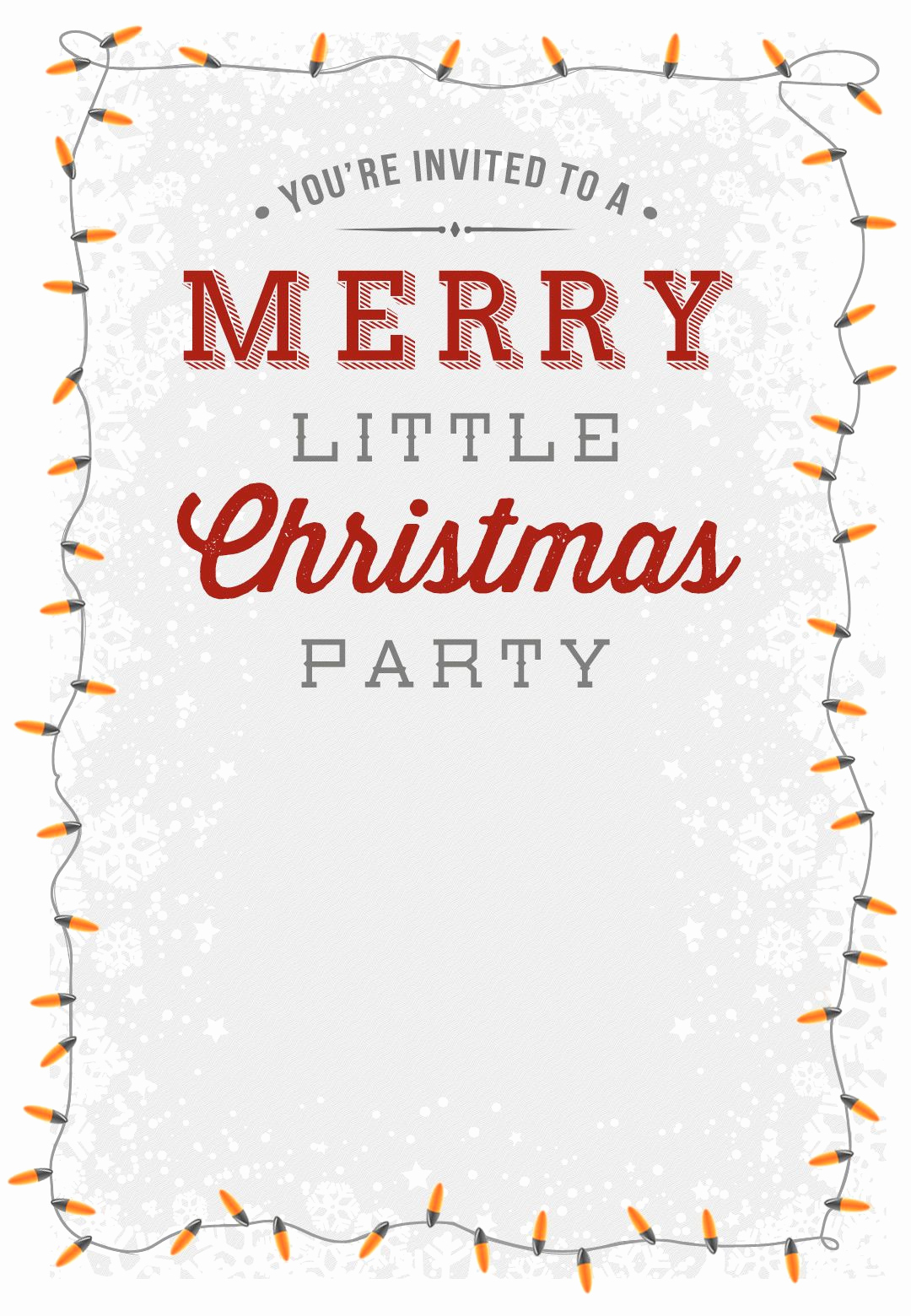 Free Holiday Invitation Template Elegant A Merry Little Party Free Printable Christmas Invitation