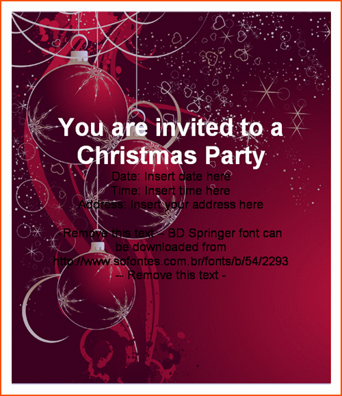 Free Holiday Party Invitation Templates Awesome 4 Christmas Invitation Templates Bookletemplate