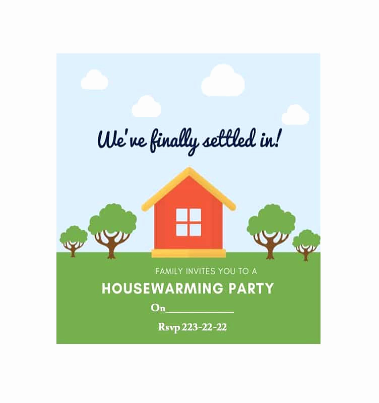 Free Housewarming Invitation Template Elegant 40 Free Printable Housewarming Party Invitation Templates