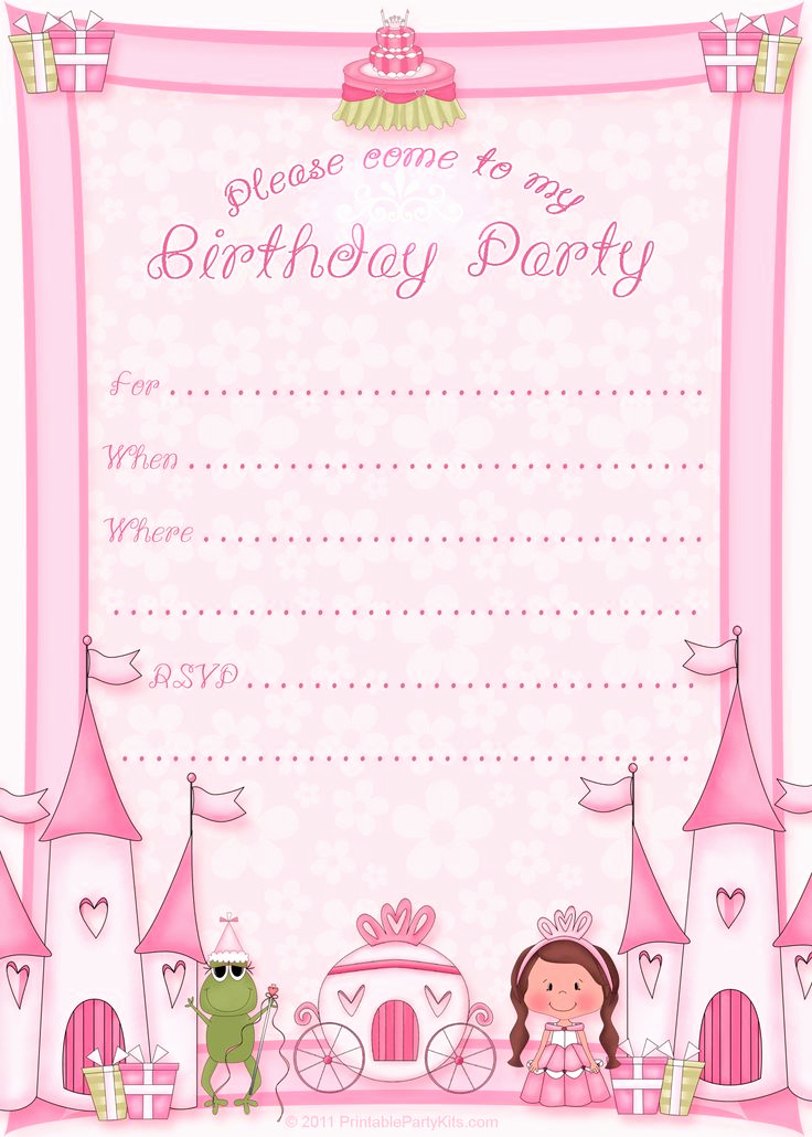 Free Invitation Template Printable Elegant Free Printable Princess Birthday Invitation Template