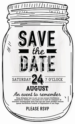 Free Mason Jar Invitation Template Elegant Mason Jar Save the Date Invitation Design Template Stock