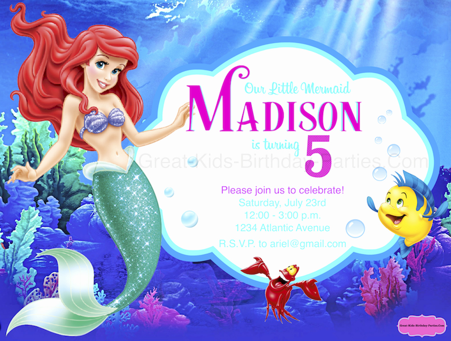 Free Mermaid Invitation Template Luxury Little Mermaid Font