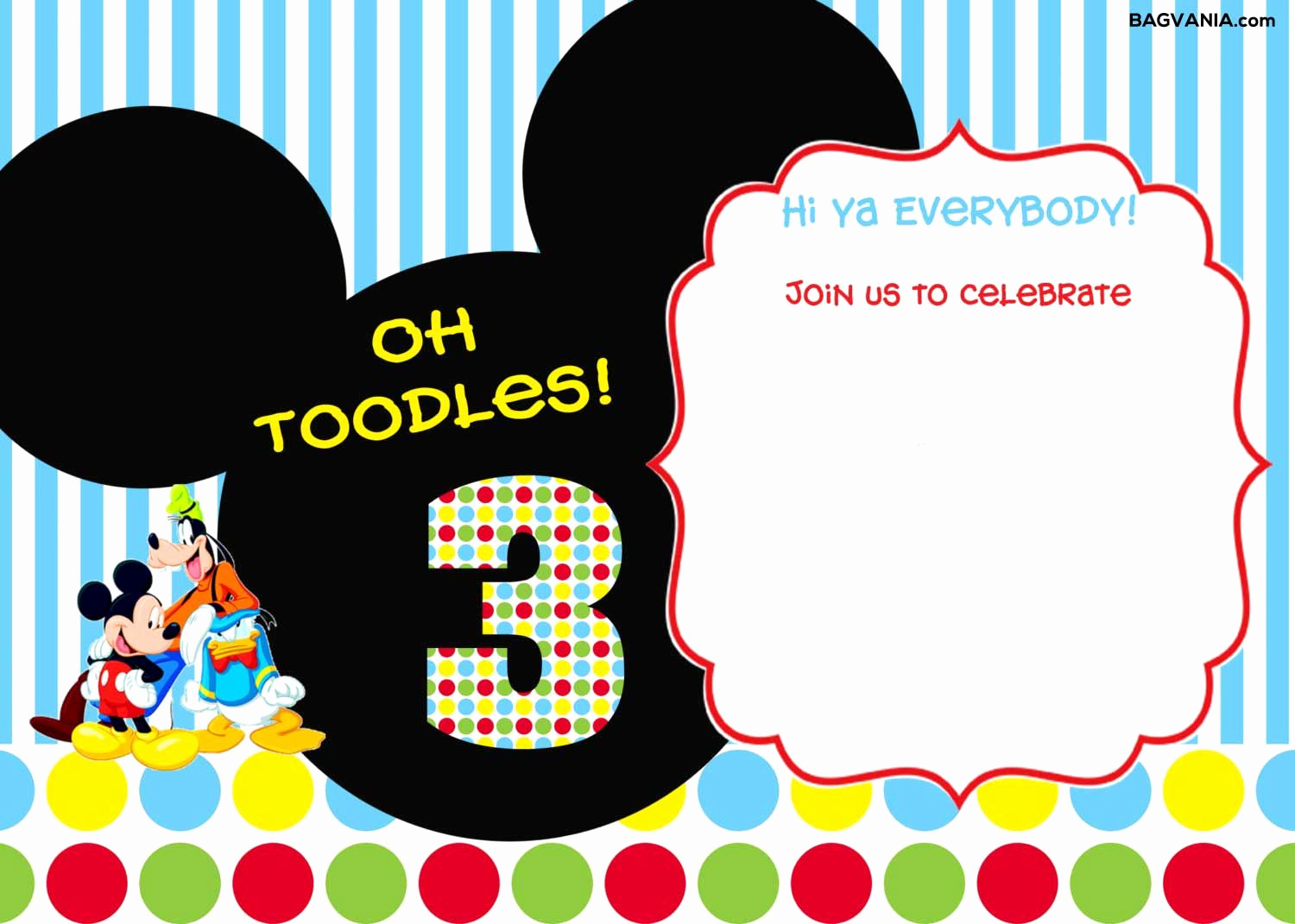 Free Mickey Mouse Invitation Template Fresh Download Free Printable Mickey Mouse Birthday Invitations