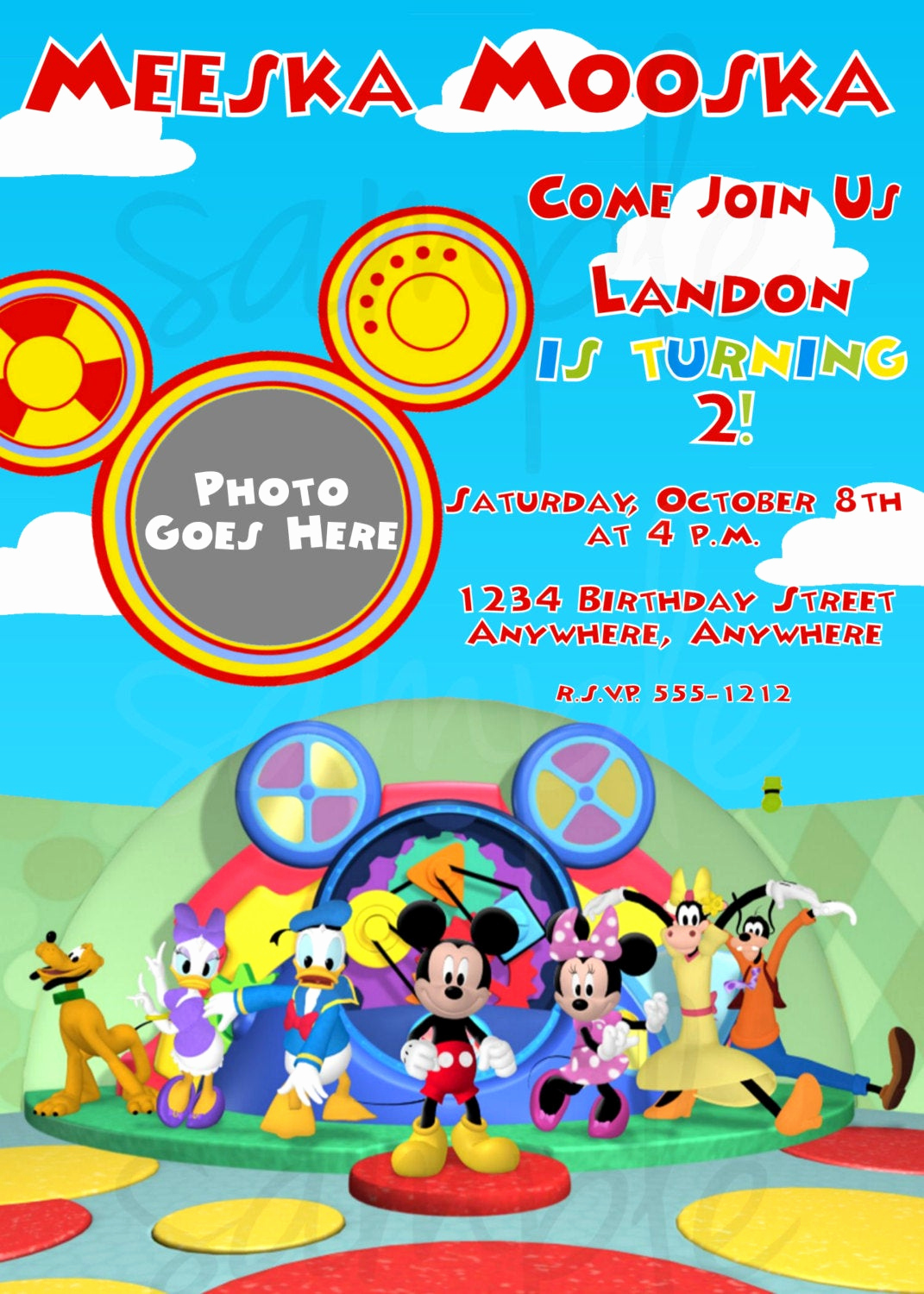 Free Mickey Mouse Invitation Template Luxury Mickey Mouse Clubhouse Birthday Invitation