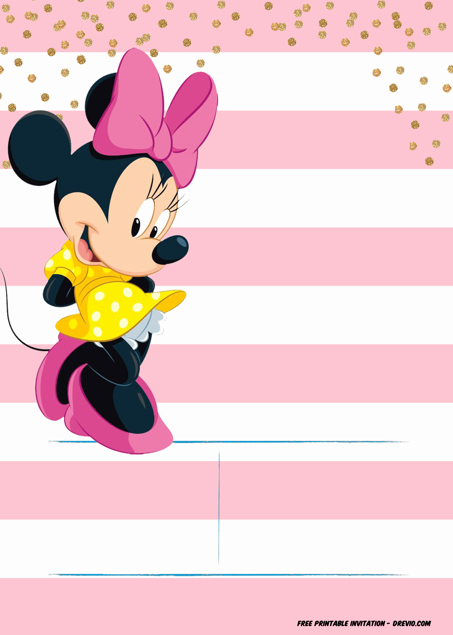 Free Minnie Mouse Invitation Template Inspirational Minnie Mouse Invitation Template – Editable and Free