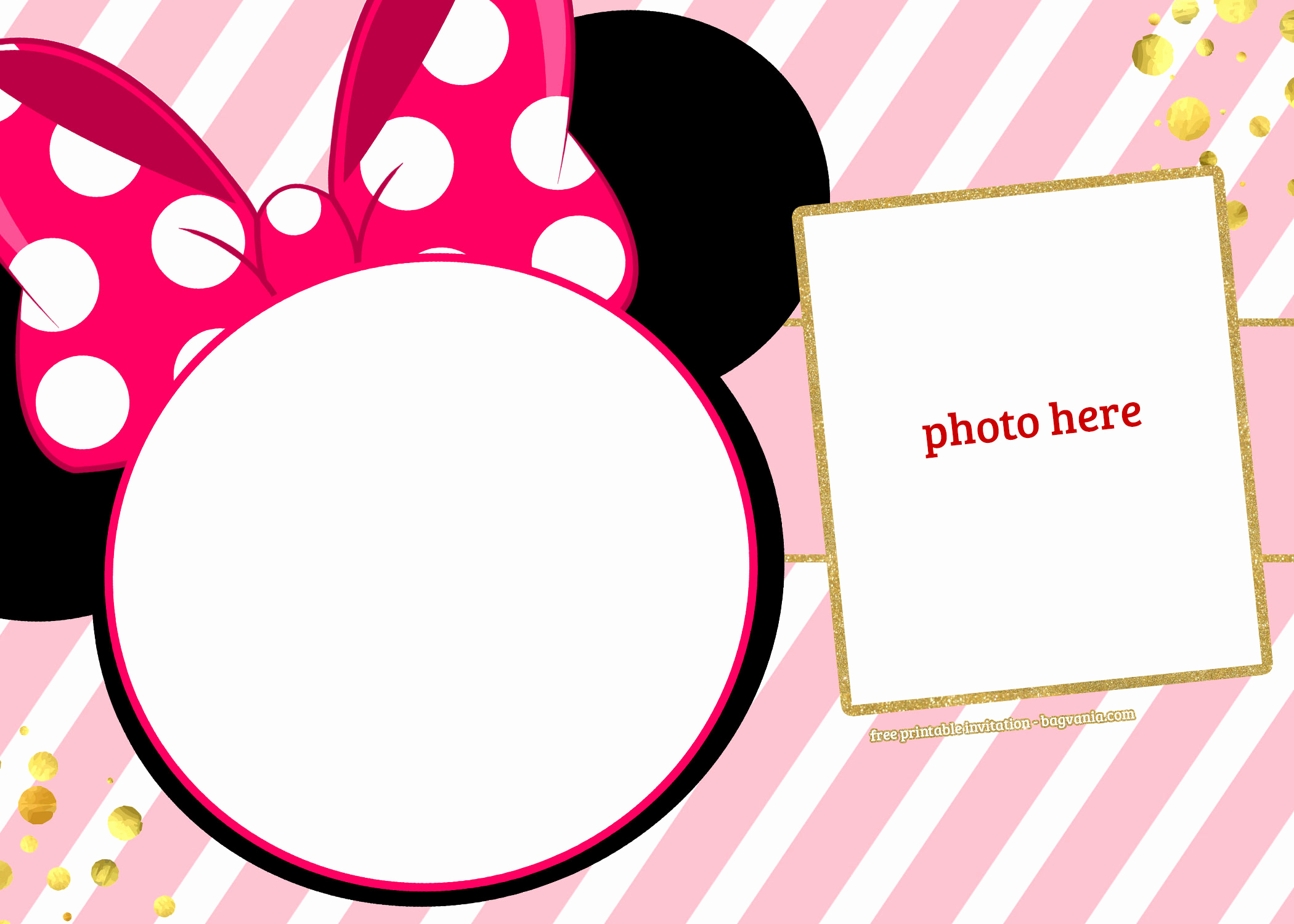 Free Minnie Mouse Invitation Template Luxury Free Printable Minnie Mouse Invitation Template – Polka
