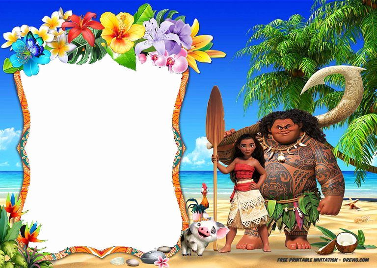 Free Moana Invitation Template Unique Free Printable Moana Invitation