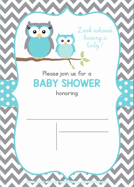 Free Owl Invitation Template Best Of Free Owl Baby Shower Invitations