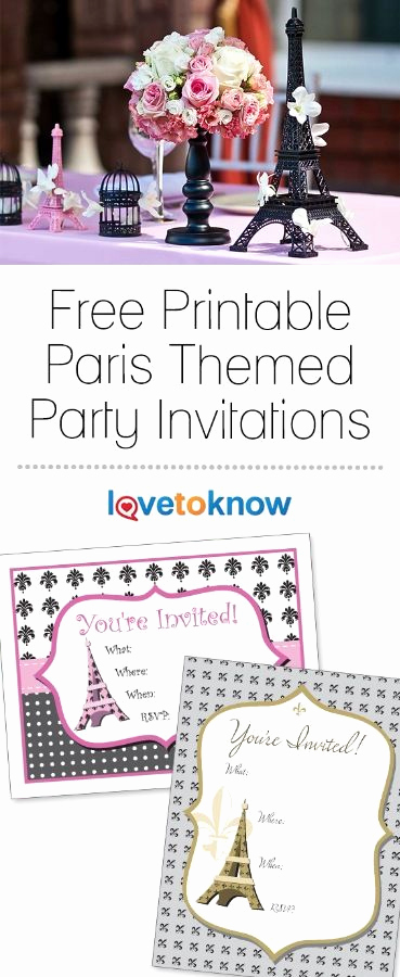 Free Paris themed Invitation Template Beautiful 66 Best Images About Free Printables &amp; Templates On