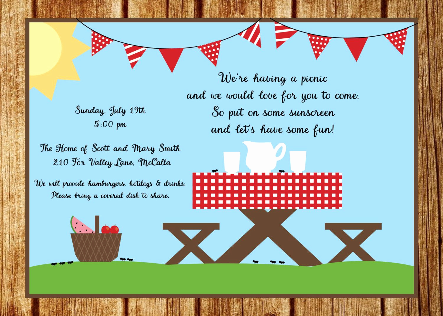 Free Picnic Invitation Template Lovely Popular Items for Picnic In the Park Etsy