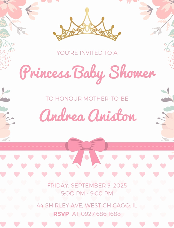 Free Princess Invitation Template Best Of 38 Printable Baby Shower Invitations Psd Ai