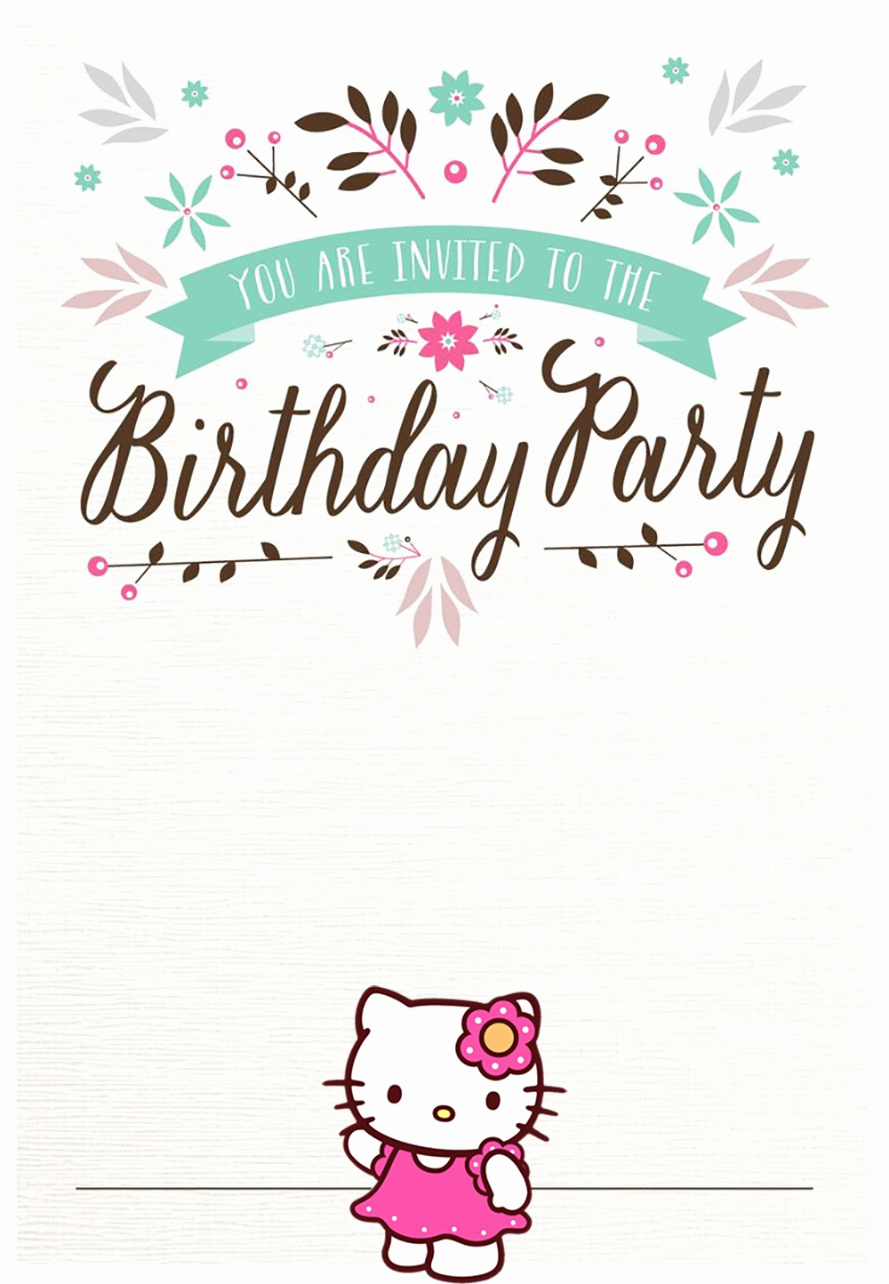 Free Printable Birthday Invitation Templates Awesome Hello Kitty Free Printable Invitation Templates