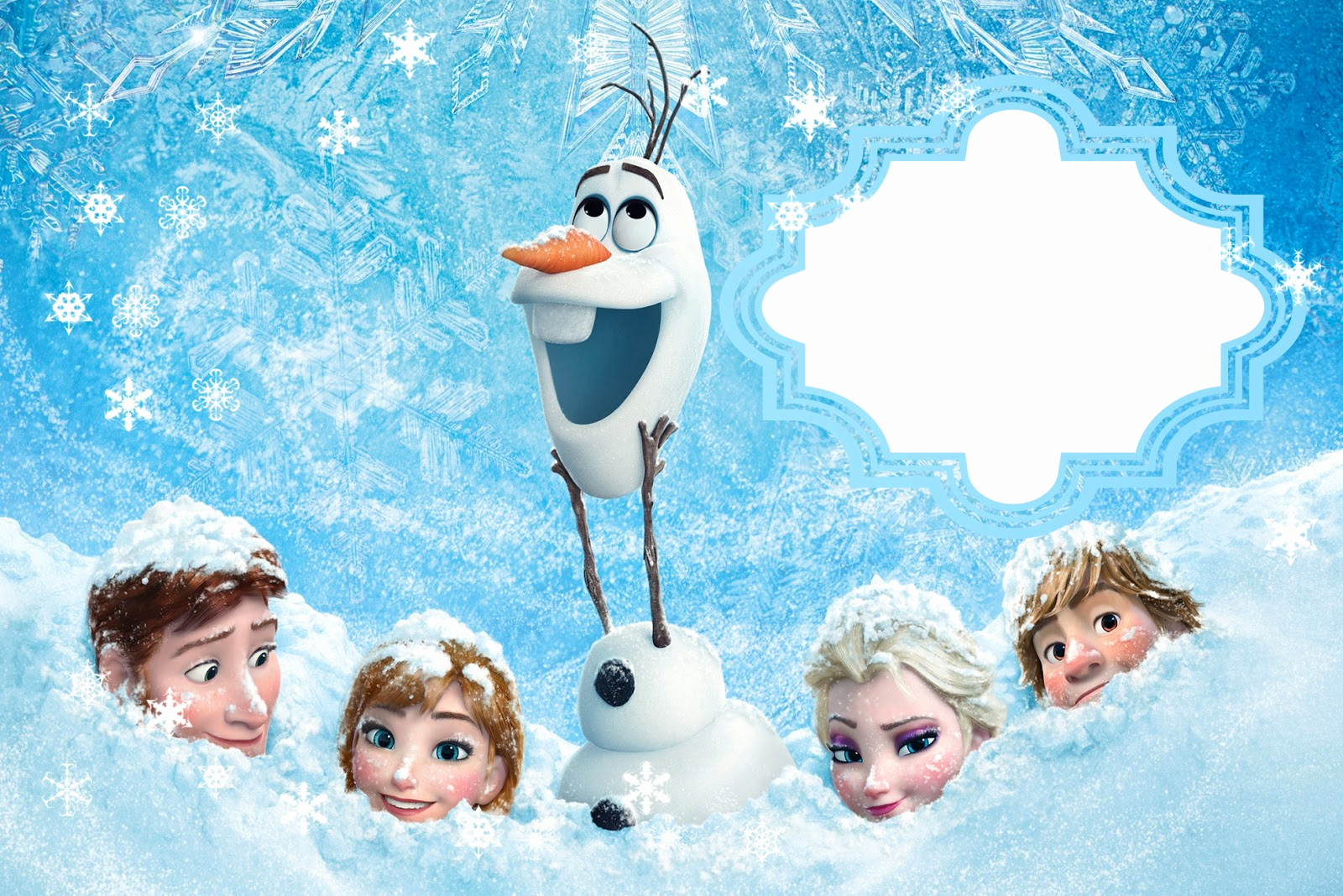frozen free printable cards or party