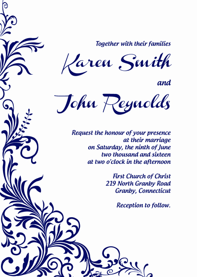 Free Printable Wedding Invitation Templates Awesome Free Pdf Download Foliage Border Wedding Invitation