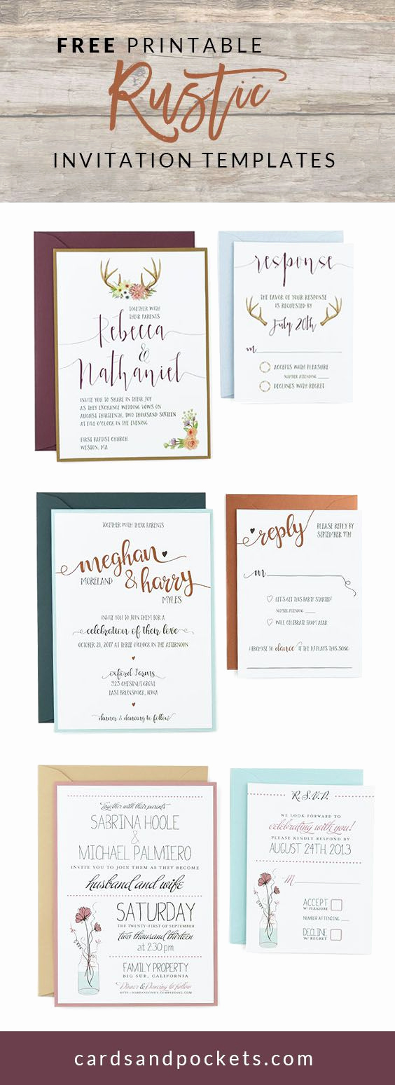 Free Rustic Wedding Invitation Templates Beautiful 25 Best Ideas About Invitation Templates On Pinterest