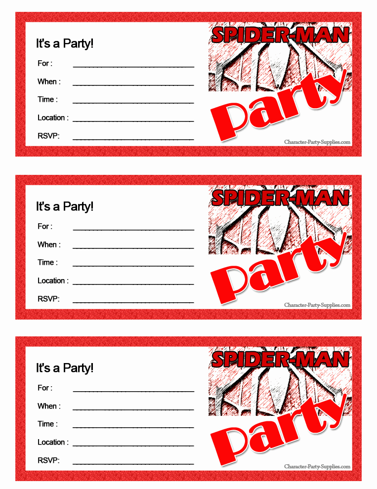 Free Spiderman Invitation Template Awesome Spiderman Invitations Printable Free