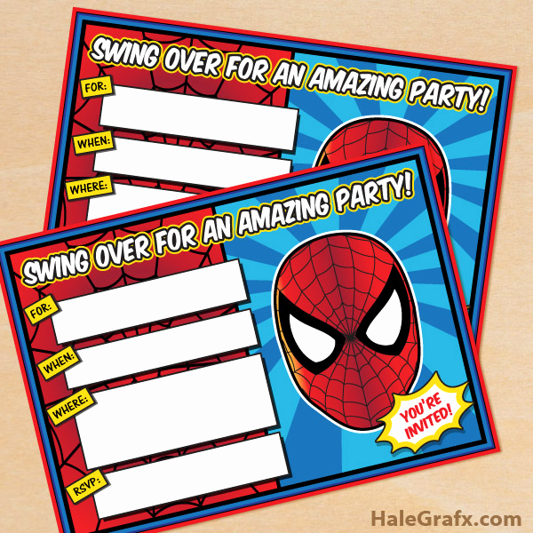 Free Spiderman Invitation Template Collegio Sanlorenzo Template