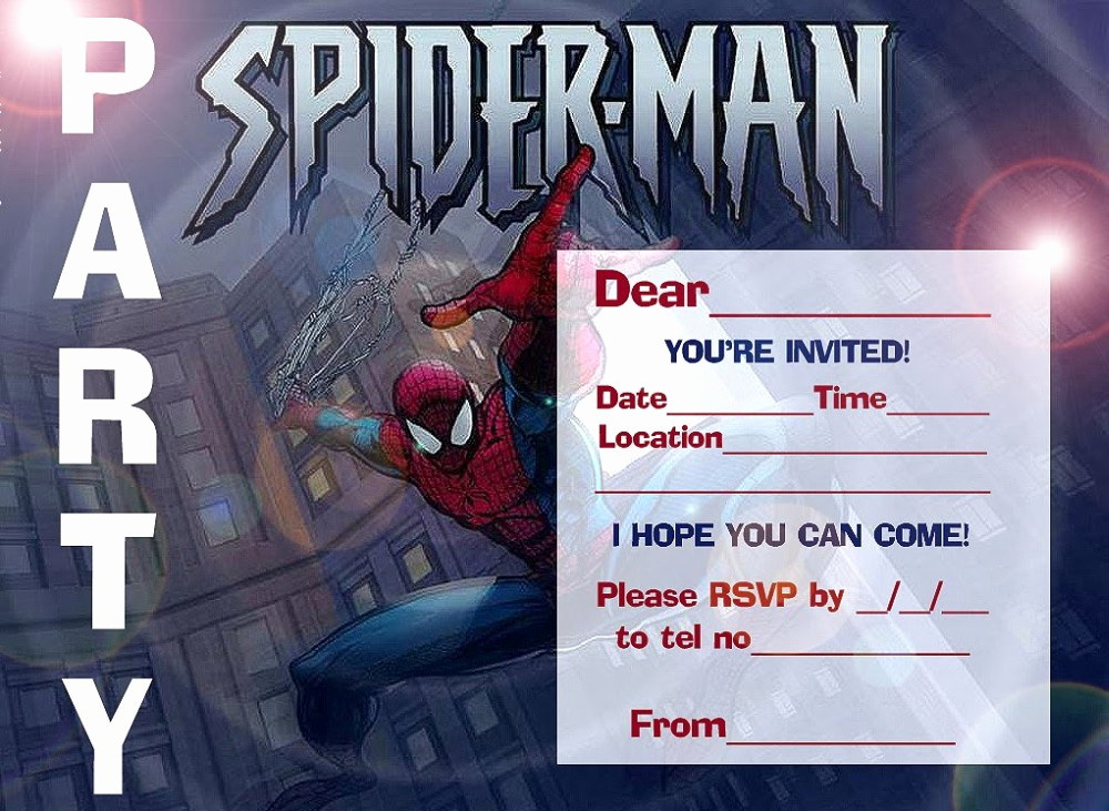 Free Spiderman Invitation Template Fresh Spiderman Free Printable Invitation Templates