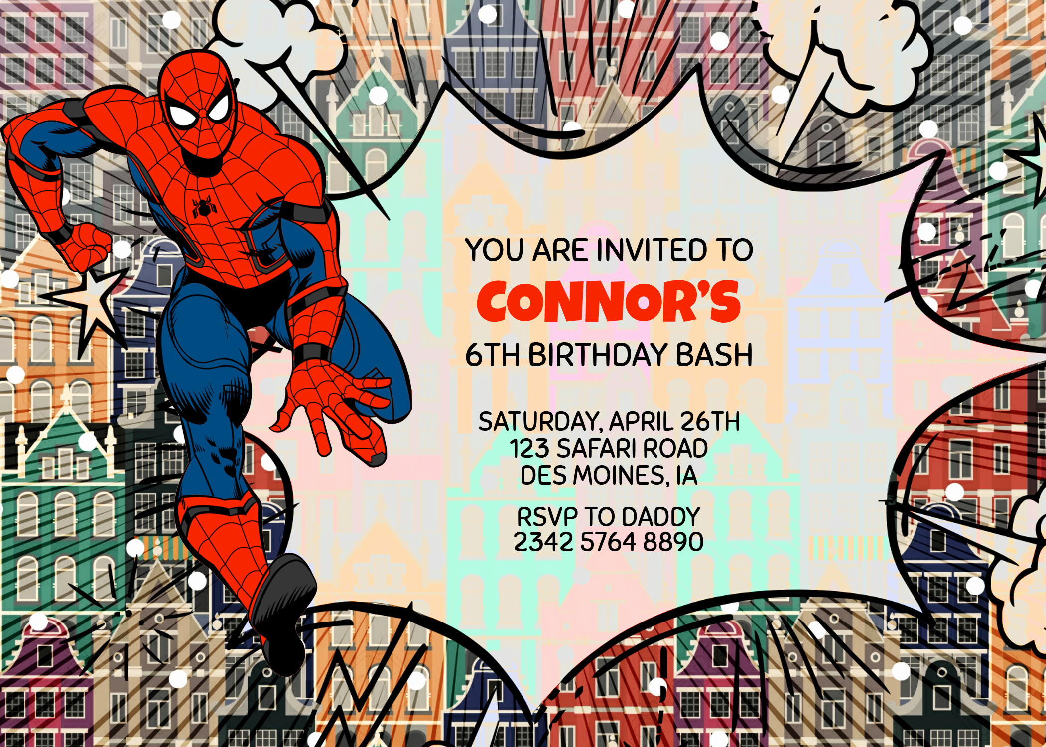 Free Spiderman Invitation Template Inspirational Free Editable Spiderman Birthday Invitation Template