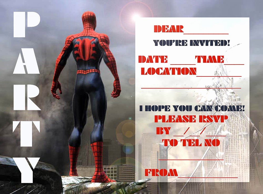 Free Spiderman Invitation Template New Spiderman Free Printable Invitation Templates