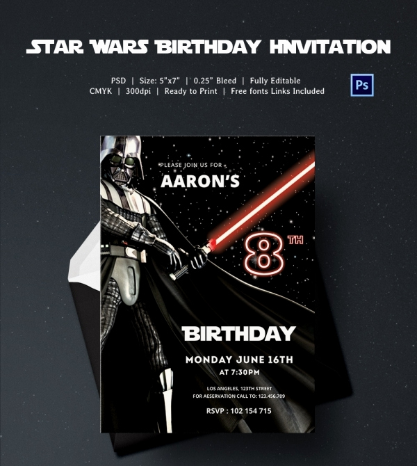 Free Star Wars Invitation Template Luxury 23 Star Wars Birthday Invitation Templates – Free Sample