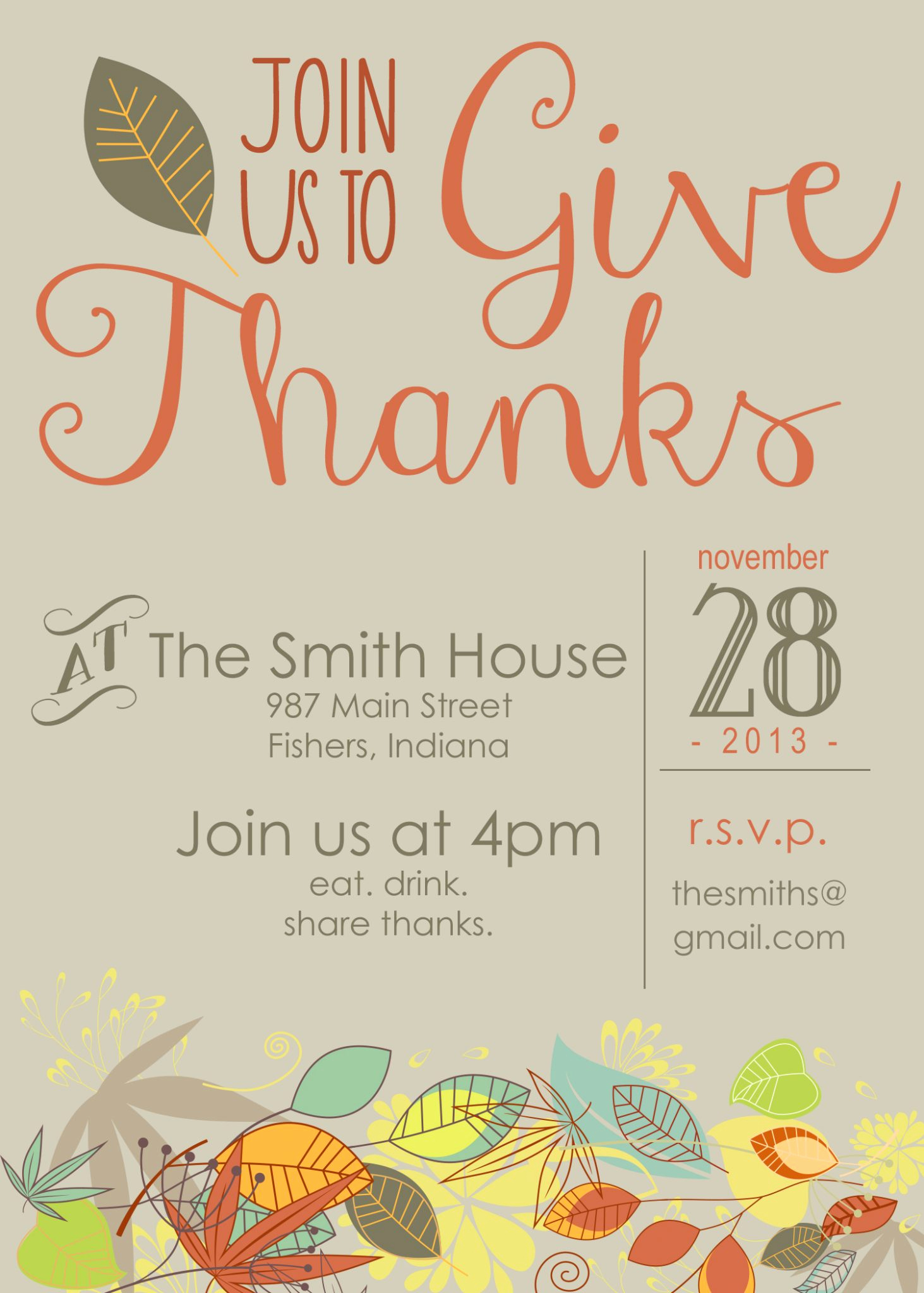 Free Thanksgiving Invitation Templates Awesome Printable Thanksgiving Invitation Moritz Fine Designs