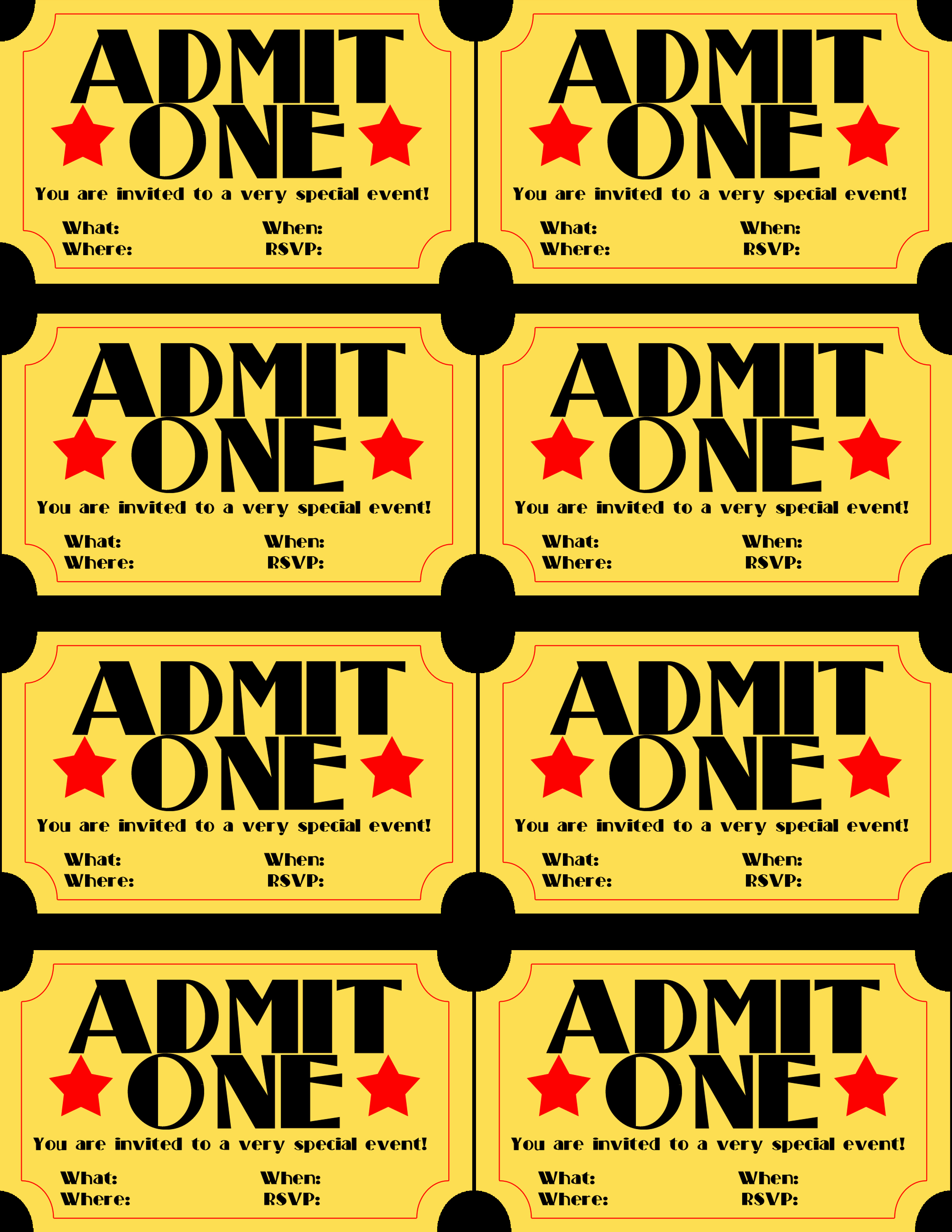 Free Ticket Invitation Template Luxury Free Printable Invitation Movie Ticket Stub