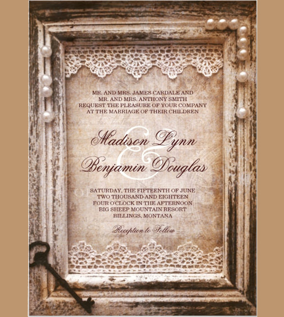 Free Vintage Wedding Invitation Templates New 24 Vintage Wedding Invitation Templates Psd Ai