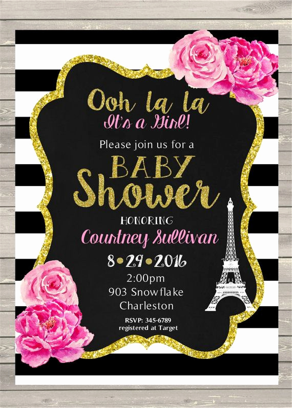 French Baby Shower Invitation New 25 Best Ideas About Paris Invitations On Pinterest