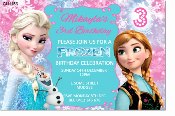 Frozen Birthday Invitation Template Awesome Cu1156 Frozen Birthday Invitation Template Girls
