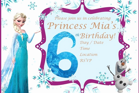 Frozen Birthday Invitation Templates Beautiful Elsa Frozen Birthday Party Invitation Ideas – Free