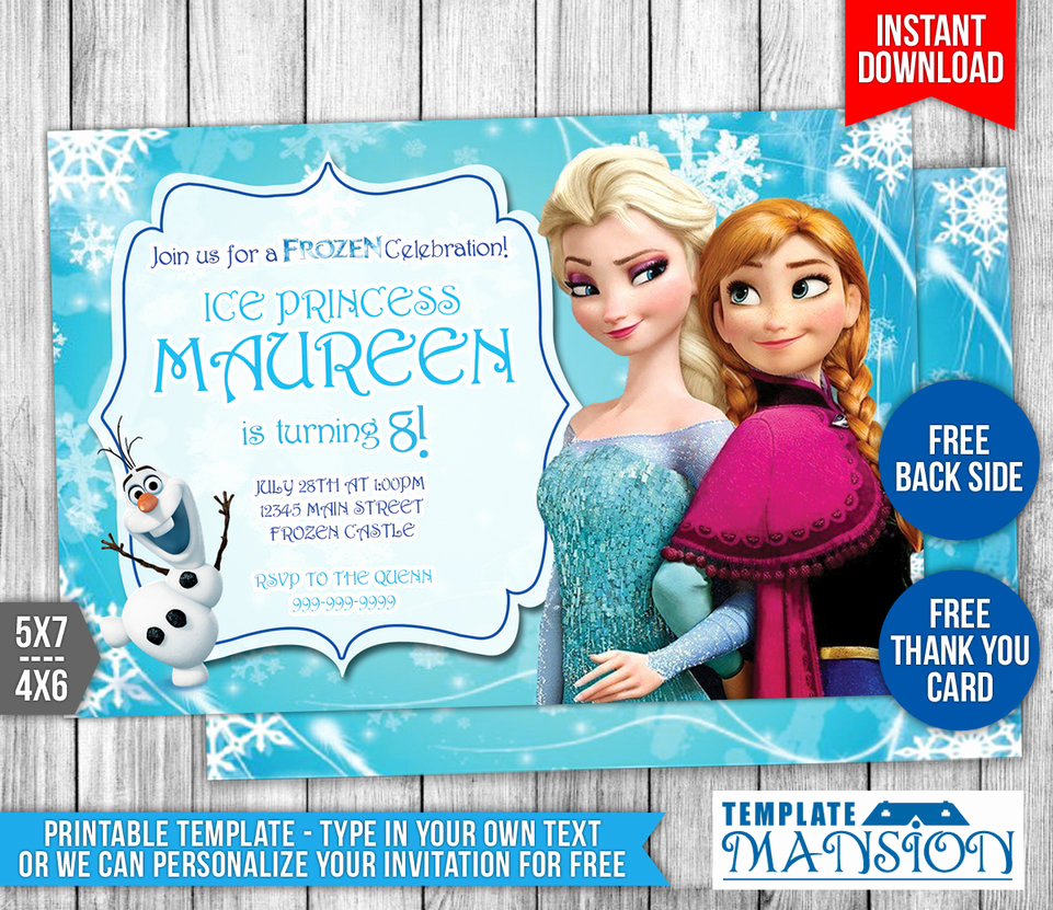 Frozen Birthday Invitation Templates Elegant Disney Frozen Birthday Invitation 1 by Templatemansion On