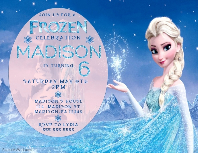 Frozen Birthday Party Invitation Template Inspirational Copy Of Frozen Birthday Invitation
