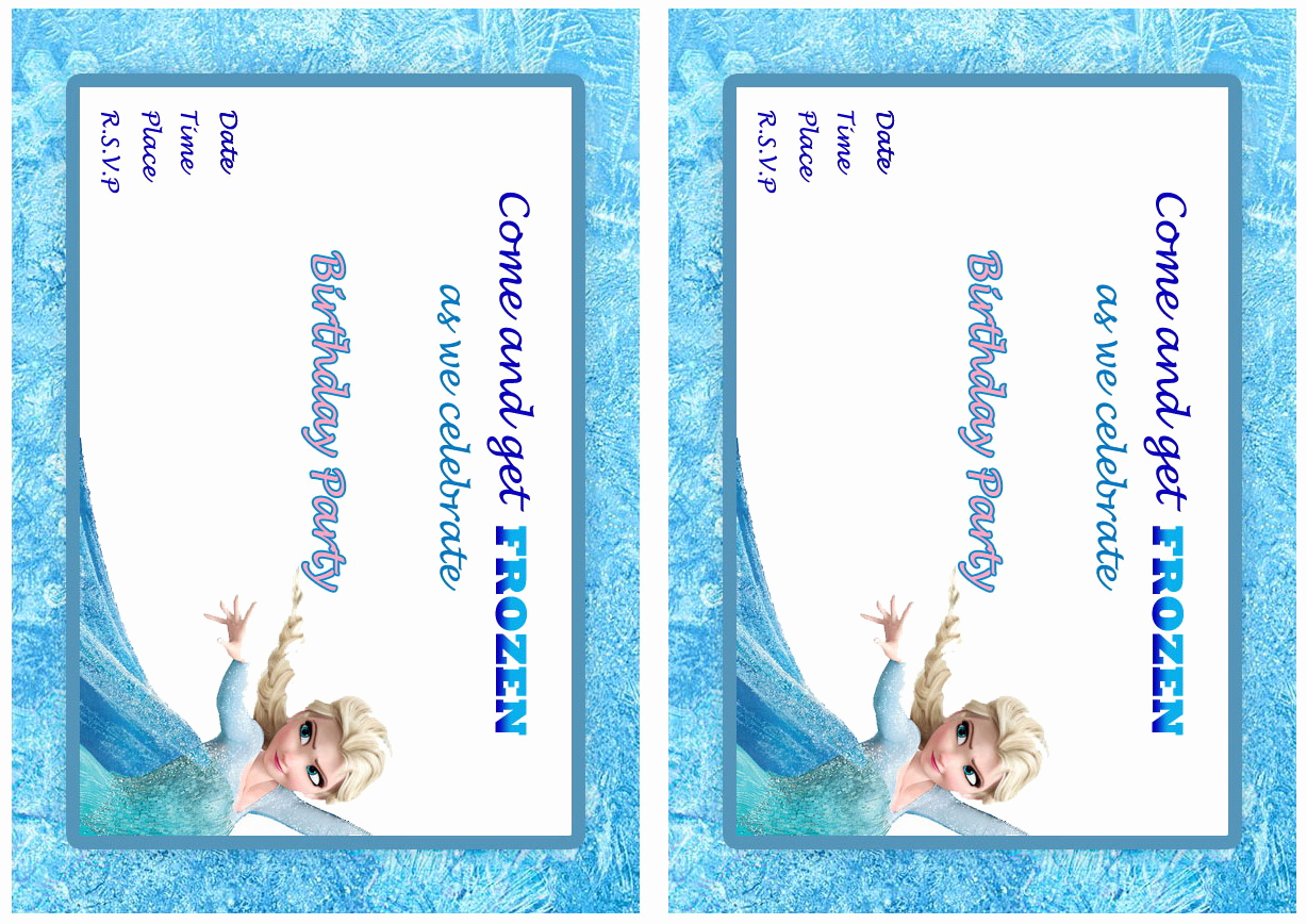 Frozen Invitation Printable Free Beautiful Frozen Birthday Invitations
