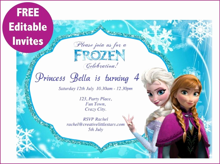 Frozen Invitation Printable Free Beautiful Frozen Free Printable Invitations Templates