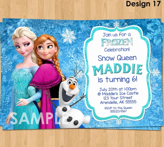 Frozen Invitation Templates Free Luxury Frozen Invitation Frozen Birthday Invitation Disney Frozen