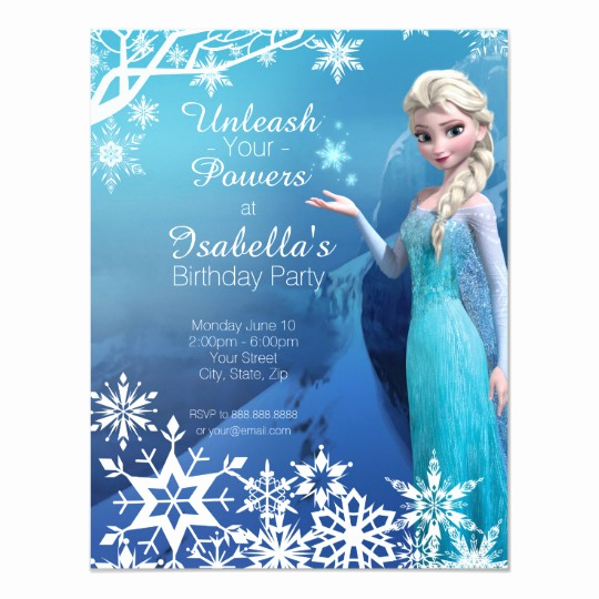 Frozen Party Invitation Template Elegant Frozen Elsa Birthday Party Invitation