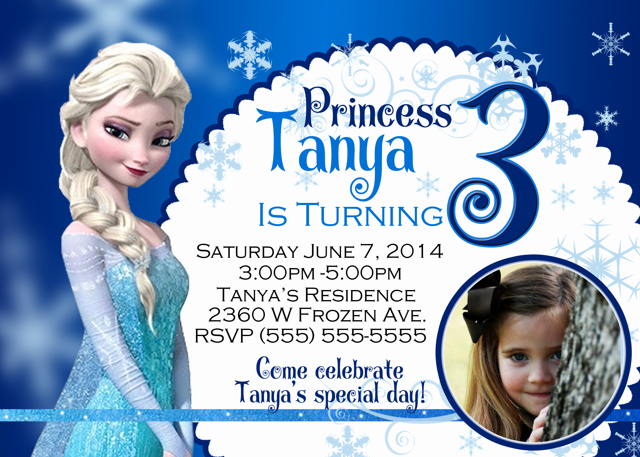 Frozen Party Invitation Templates Elegant Frozen Birthday Invitations