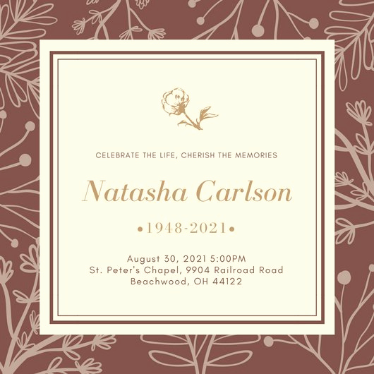 Funeral Invitation Template Free Awesome Customize 40 Funeral Invitation Templates Online Canva