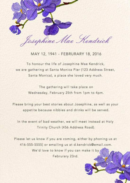 Funeral Invitation Template Free Inspirational 39 Best Funeral Reception Invitations