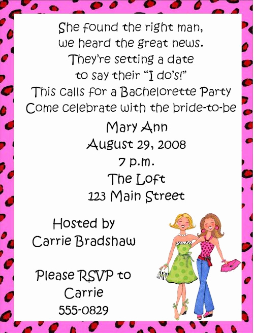 Funny Bachelorette Party Invitation Wording Luxury Girls Night Invitation Wording