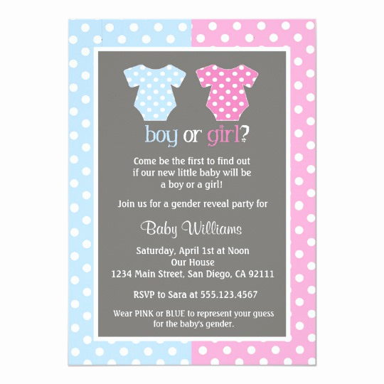 Gender Reveal Invitation Template Luxury Gender Reveal Party Baby Shower Invitations