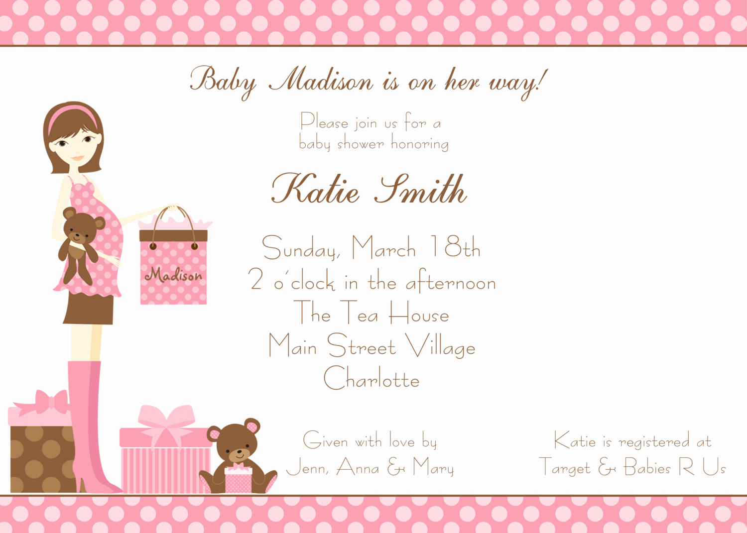 Girl Baby Shower Invitation Beautiful Baby Shower Invitation Baby Girl Shower by thebutterflypress